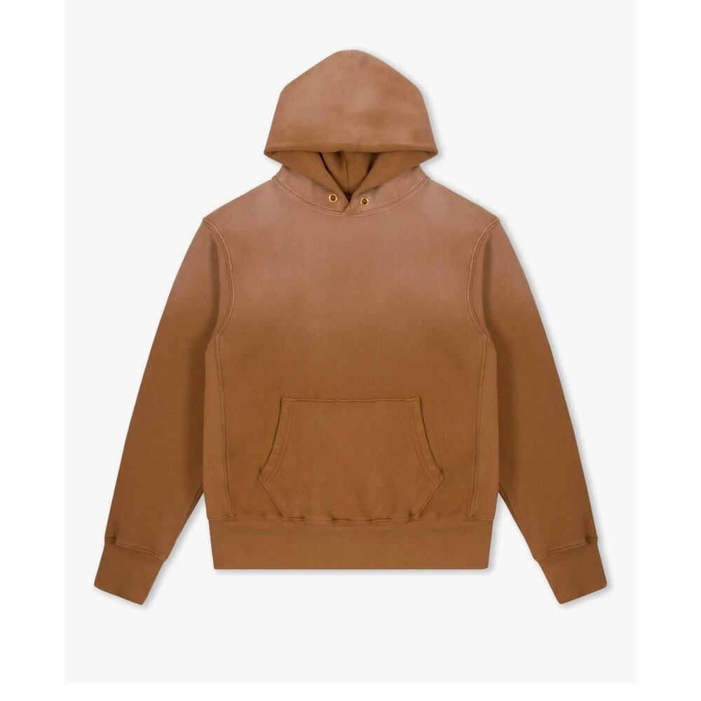 Les Tien Heavyweight Hoodie Sand Ombre 2XL NWT Made USA Cotton Fleece